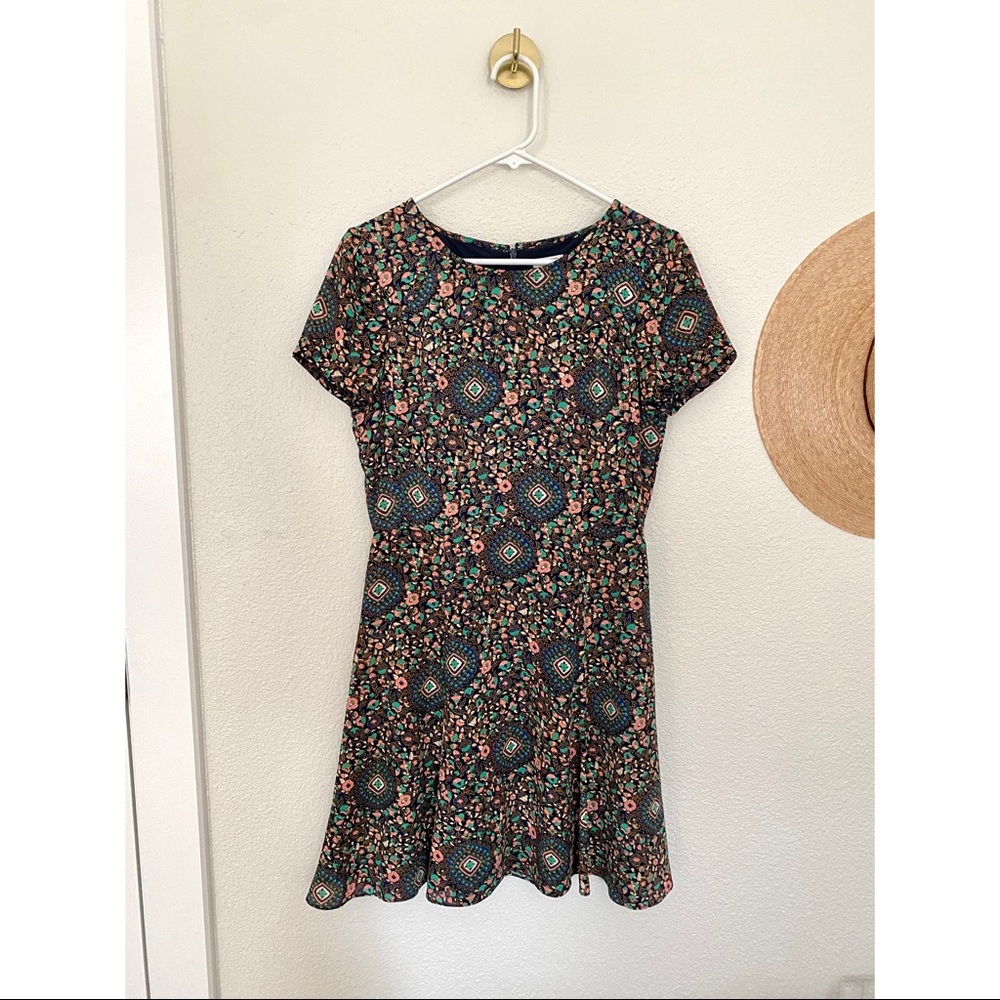 J Crew paisley floral mini dress